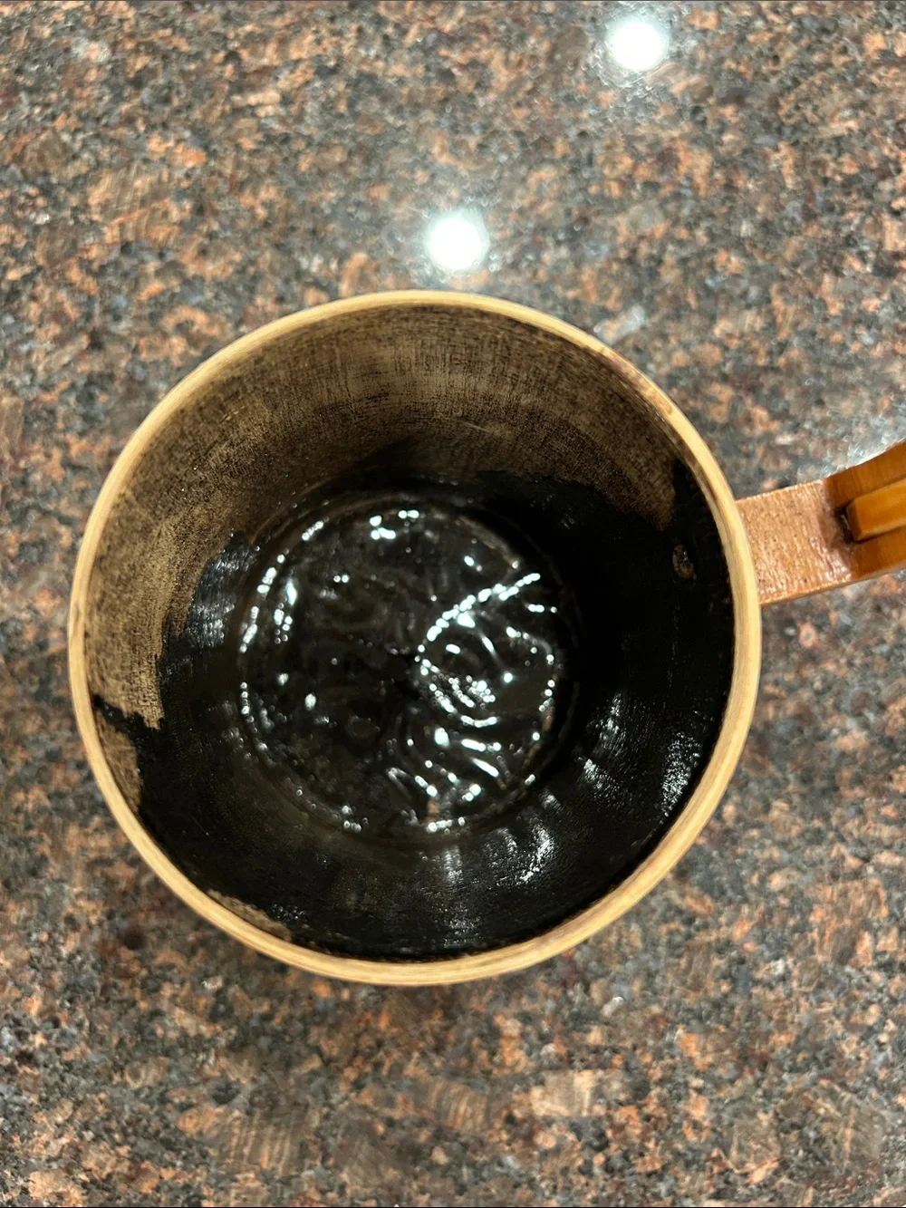 vintage hand-carved hand painted wooden or birch bark mug or stein with eagle